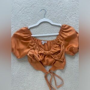 Pretty Garbage Orange Crop Top